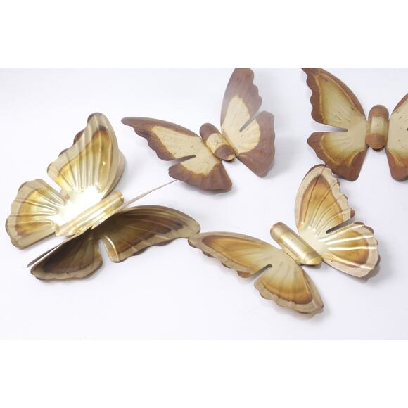 70s Butterflies, Light Brown, Set, Decor, Home, Interior - Picture 2 of 4